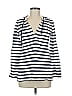 Ann Taylor LOFT Outlet 100% Cotton White Blue Cardigan Size M - photo 1