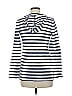 Ann Taylor LOFT Outlet 100% Cotton White Blue Cardigan Size M - photo 2