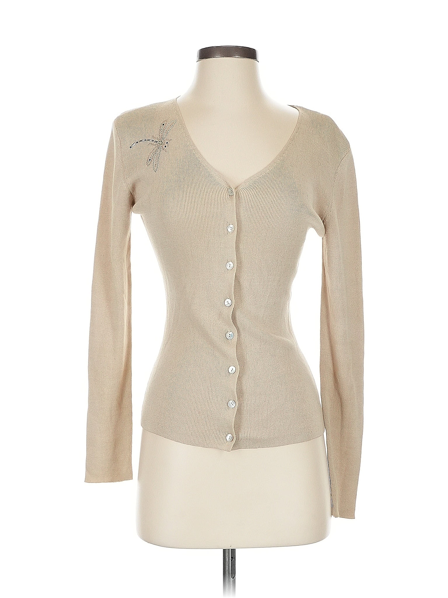 Cache Tan Cardigan Size S