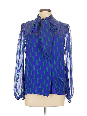 Diane von Furstenberg Long Sleeve Silk Top (view 1)