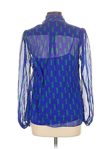 Diane von Furstenberg Long Sleeve Silk Top (view 2)
