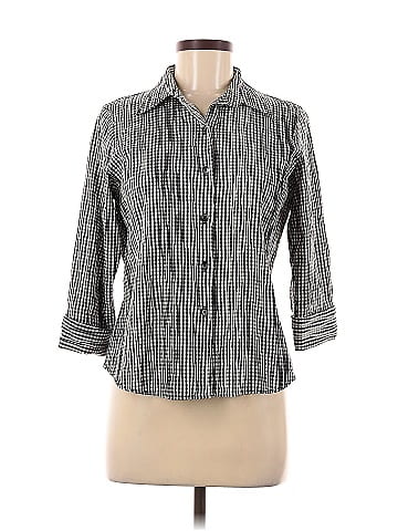 Foxcroft 3/4 Sleeve Button-Down Shirt (view 1)