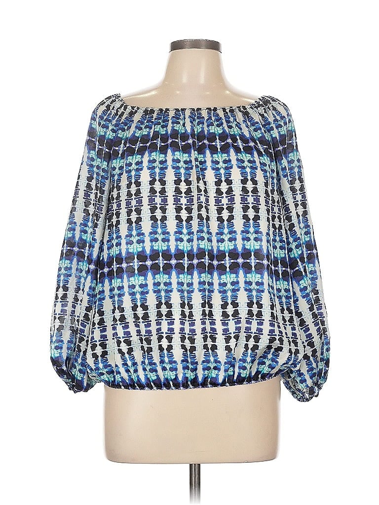 Pre-owned Chaus 3/4 Sleeve Blouse In Blue