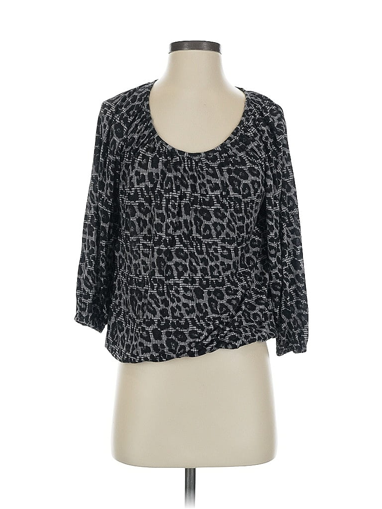 Pre-owned Michael Michael Kors 3/4 Sleeve Blouse In Gray