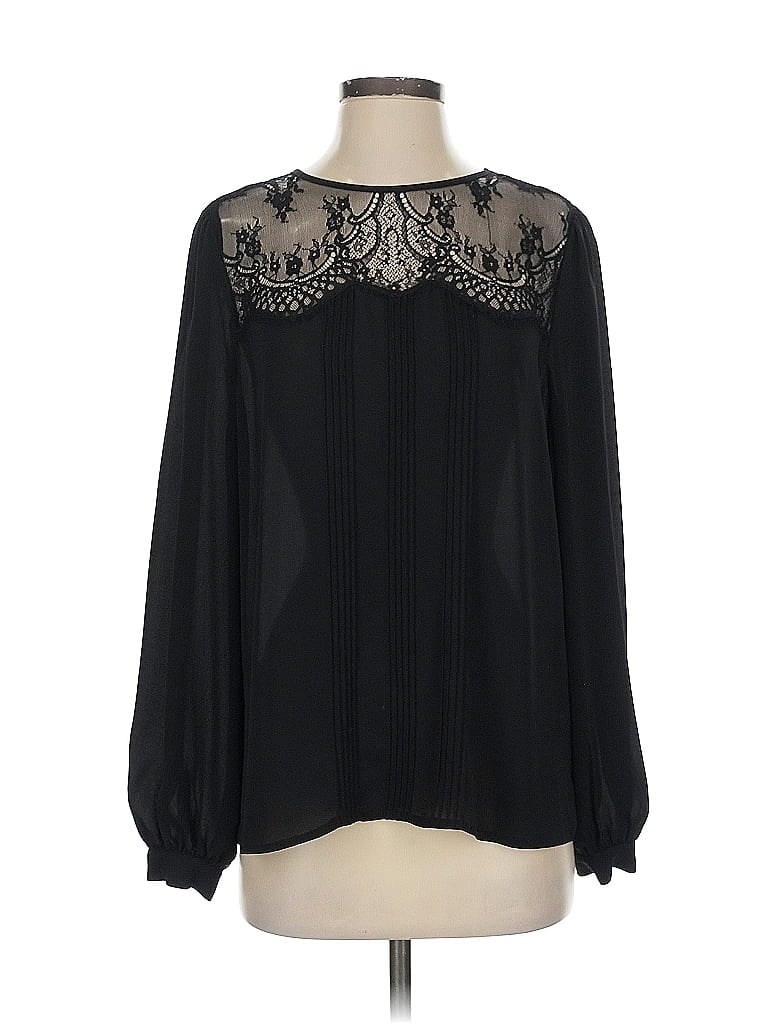 Pre-owned Vince Camuto Long Sleeve Blouse In Black