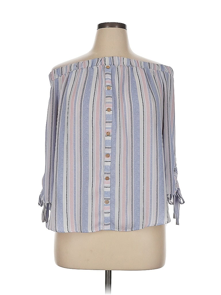 Pre-owned A. Byer 3/4 Sleeve Blouse In Blue