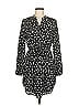 Maison Jules 100% Polyester Print Black Casual Dress Size M - photo 1