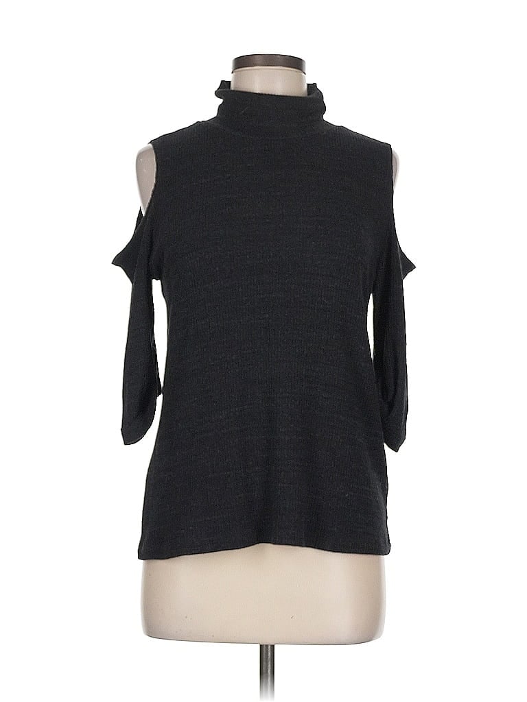Pre-owned Lna Turtleneck Sweater In Black