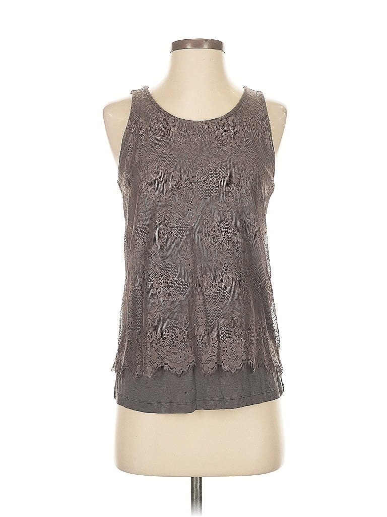 Pre-owned Ann Taylor Loft Outlet Sleeveless Top Gray Halter Neckline Tops