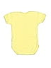 College Kids 100% Cotton Solid Yellow Short Sleeve Onesie Size Newborn - photo 2