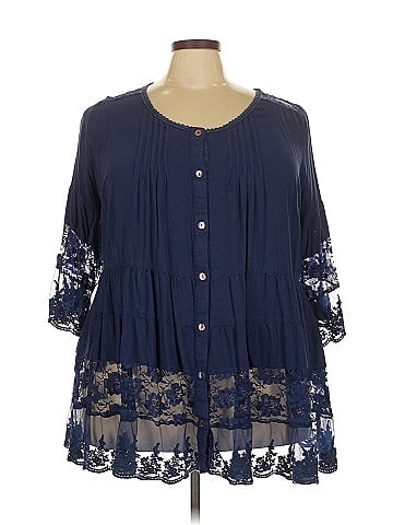 Roaman's 3/4 Sleeve Blouse (view 1)
