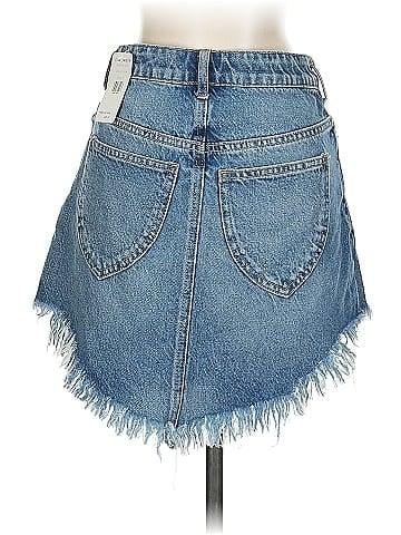We the Free Denim Skirt (view 2)