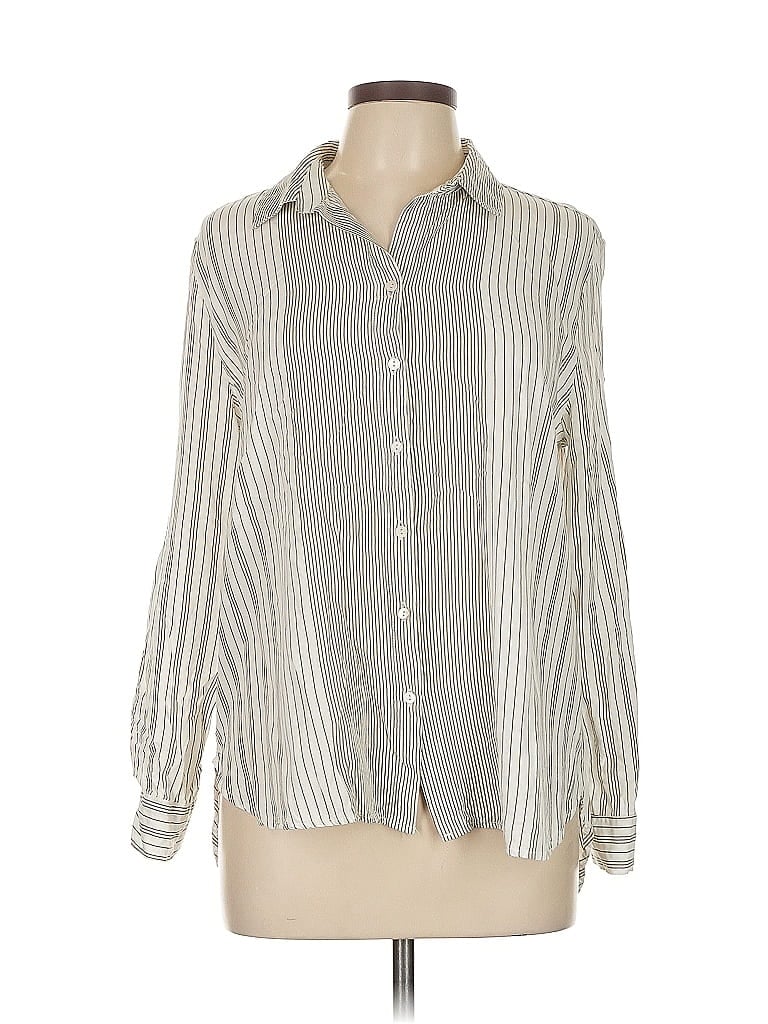 Pre-owned Jane And Delancey Long Sleeve Button Down Shirt In Gray