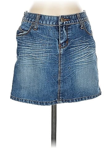 Bubblegum Denim Skirt (view 1)