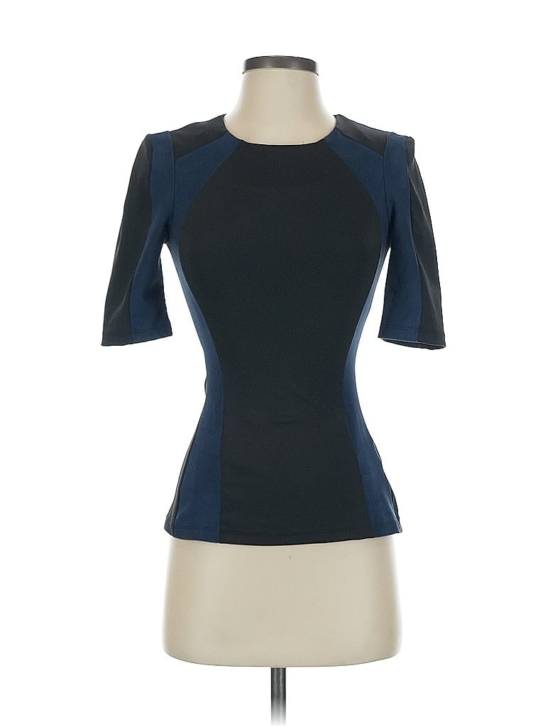 Pre-owned H&m Short Sleeve Blouse In Blue