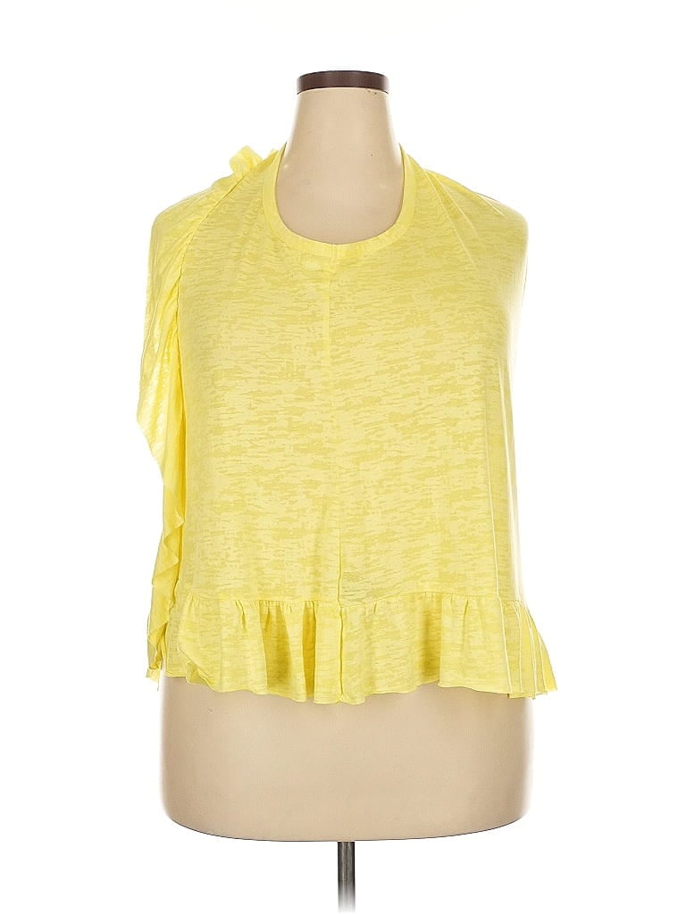 DG^2 by Diane Gilman Yellow Sleeveless Top Size 2X - photo 1