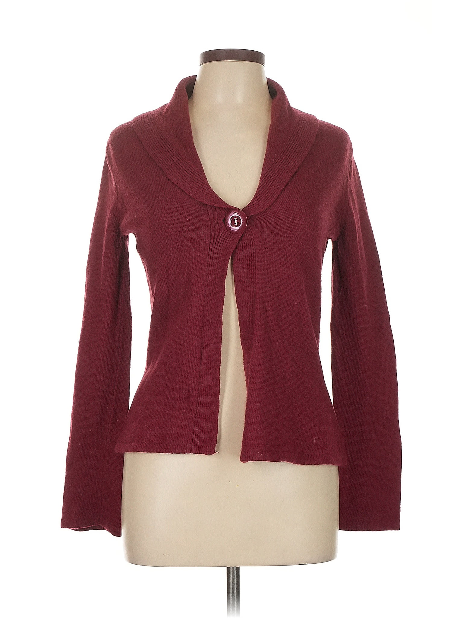 Susan Bristol Burgundy Cardigan Size L