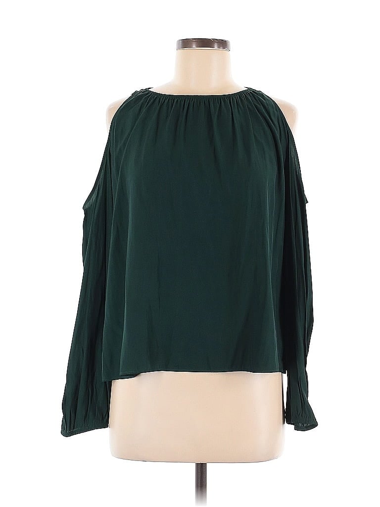 Pre-owned 1.state Long Sleeve Blouse In Green