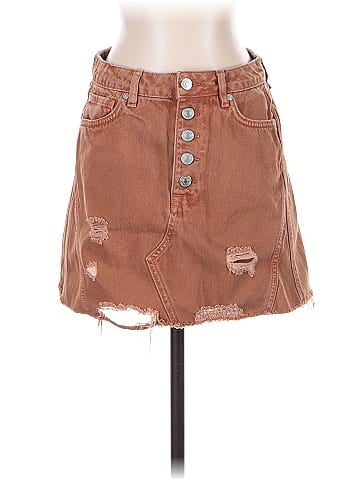 We the Free Denim Skirt (view 1)