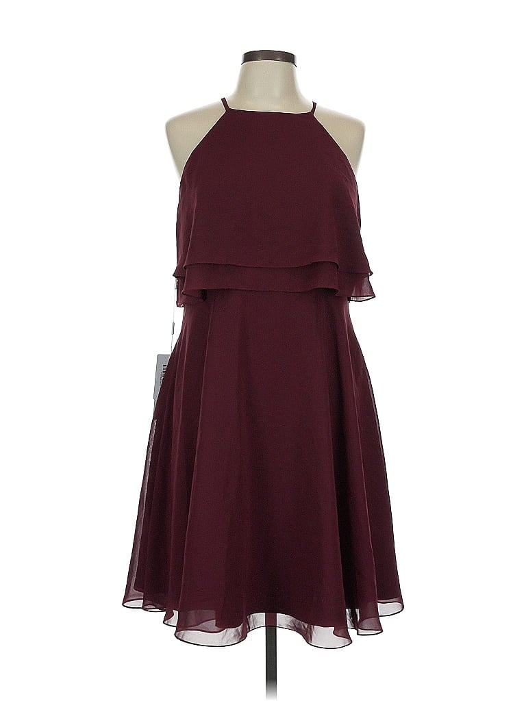 Jj's House Cocktail Dress In Burgundy