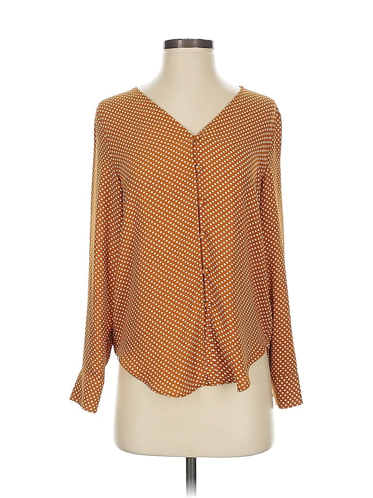 RACHEL ZOE TJX Pre-owned Long Sleeve Blouse In Brown