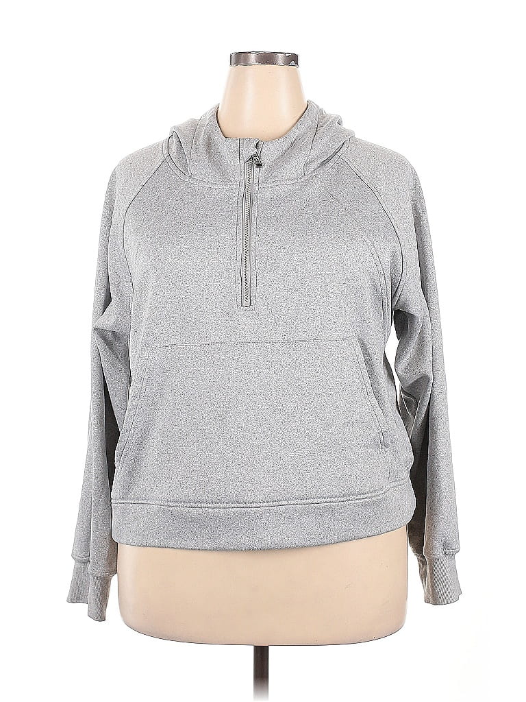 Pre-owned Assorted Brands Pullover Hoodie In Gray
