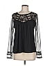 Soho Black Long Sleeve Blouse Size M - photo 1