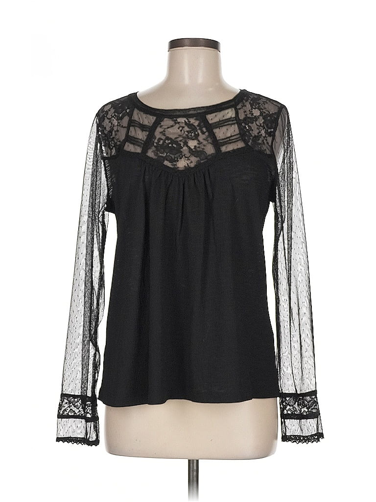 Soho Black Long Sleeve Blouse Size M - photo 1