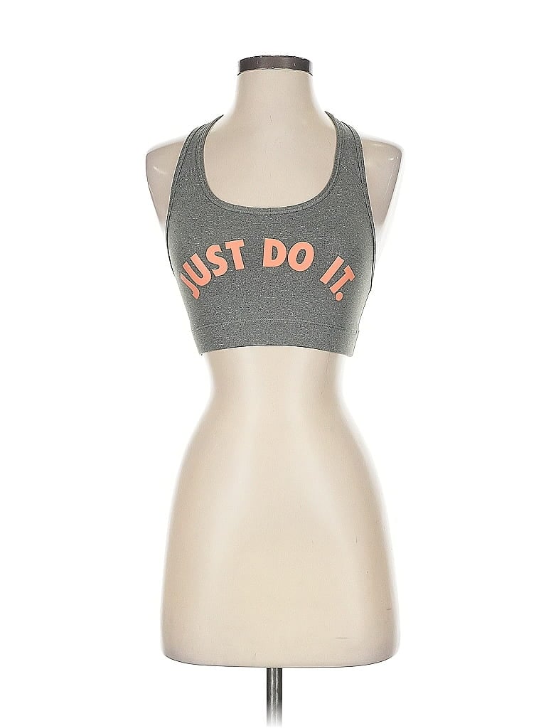 Pre-owned Nike Tank Top Gray Halter Neckline Tops