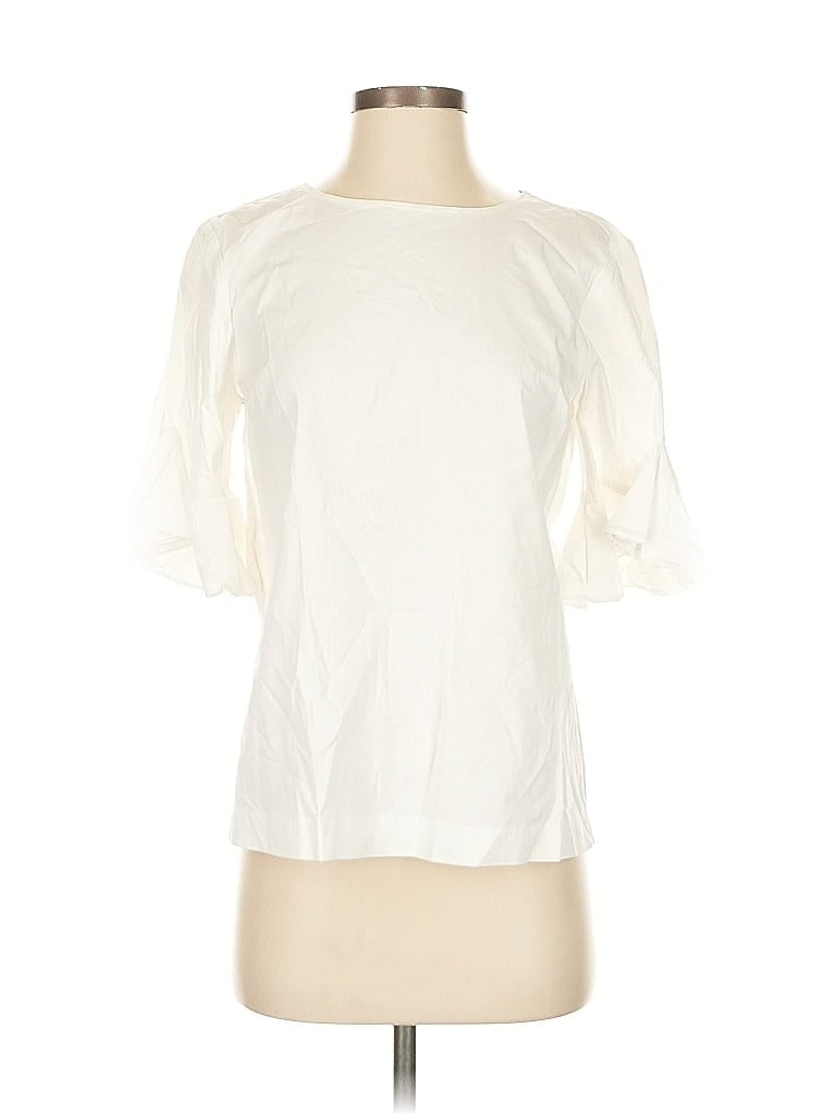 Pre-owned Calvin Klein Short Sleeve Blouse In White