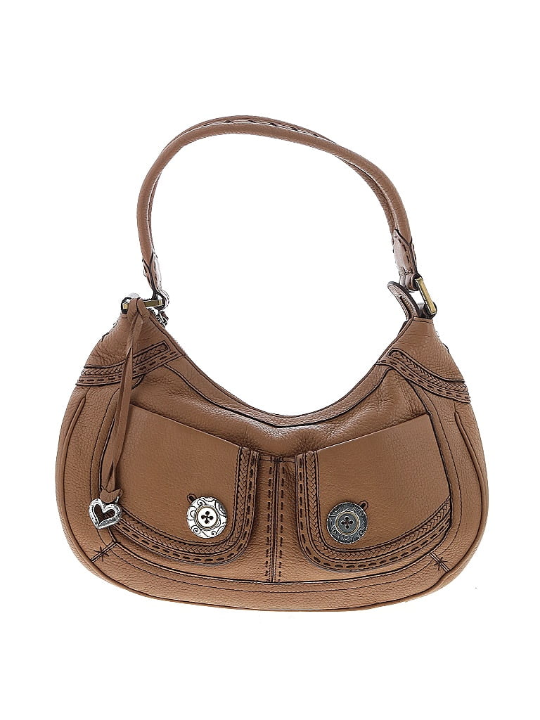 Brighton 100% Leather Solid Tan Leather Shoulder Bag One size - photo 1