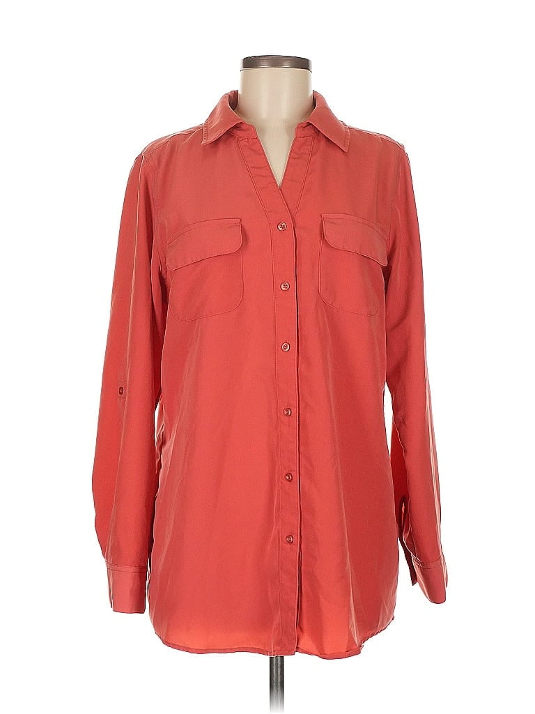 Pre-owned D&co. 3/4 Sleeve Blouse In Orange