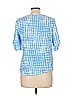Ella Checkered-gingham Blue Short Sleeve T-Shirt Size L - photo 2