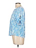 Ella Checkered-gingham Blue Short Sleeve T-Shirt Size L - photo 5