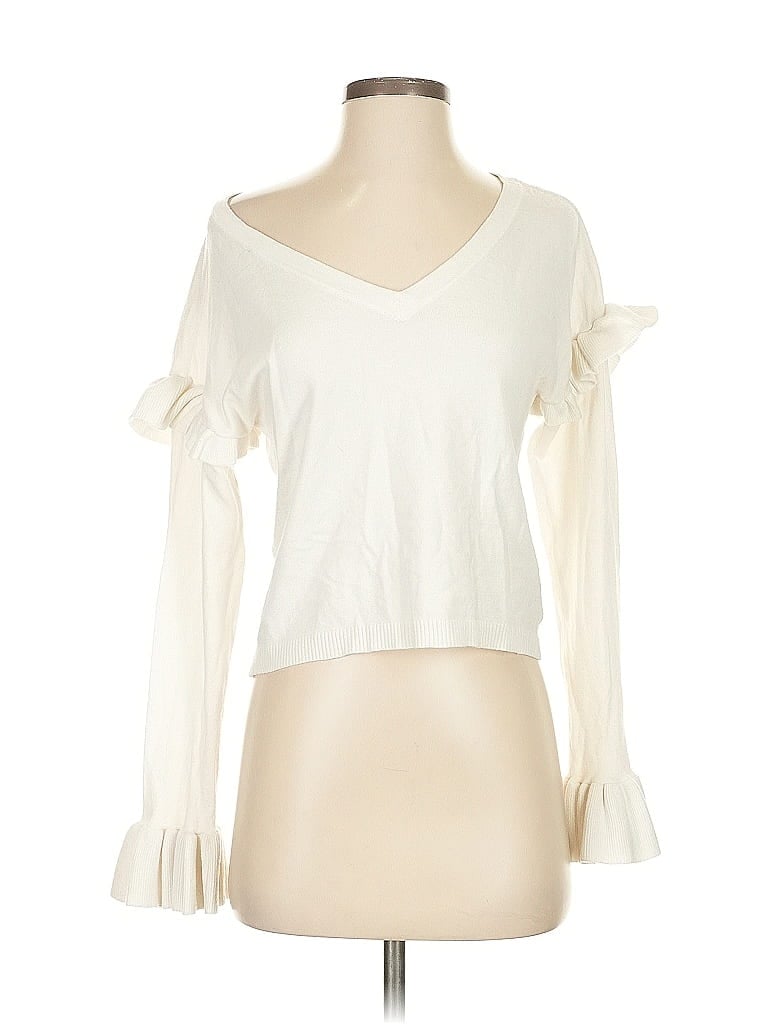 Pre-owned Bb Dakota Pullover Sweater In White