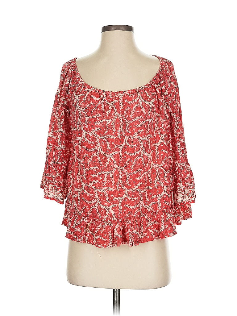 Click to view more detailed imagery on our partner's website Pre-owned Nat By Natalie Martin 3/4 Sleeve Blouse In Red