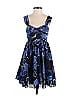 Candie's 100% Polyester Paisley Blue Cocktail Dress Size XS - photo 1