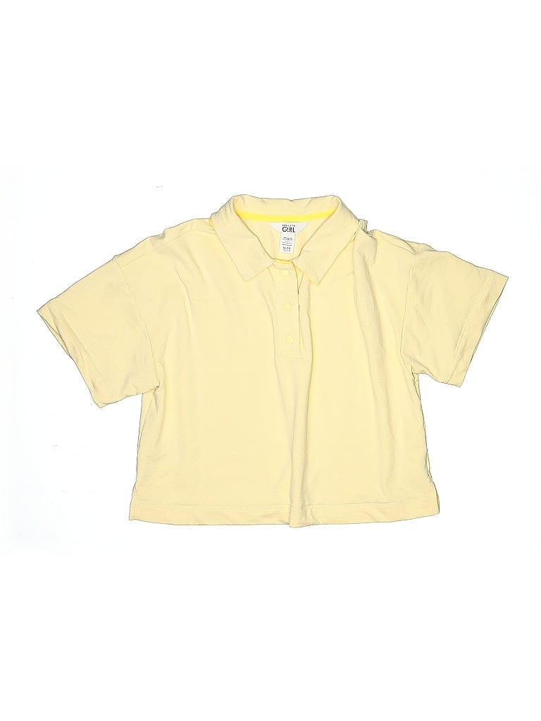 Click to view more detailed imagery on our partner's website Pre-owned Athleta Girl Kids' Short Sleeve Polo Shirt In Yellow