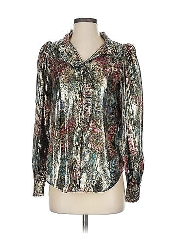 Trina Turk Long Sleeve Silk Top (view 1)