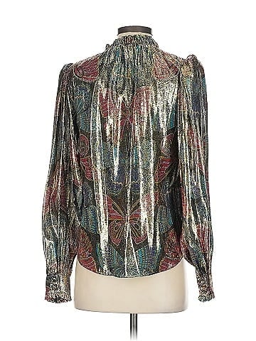 Trina Turk Long Sleeve Silk Top (view 2)
