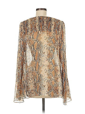 Diane von Furstenberg Long Sleeve Silk Top (view 2)