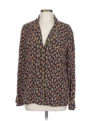 Diane von Furstenberg Long Sleeve Silk Top (view 1)