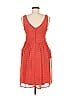 Maurices 100% Polyester Polka Dots Orange Casual Dress Size 7 - 8 - photo 2