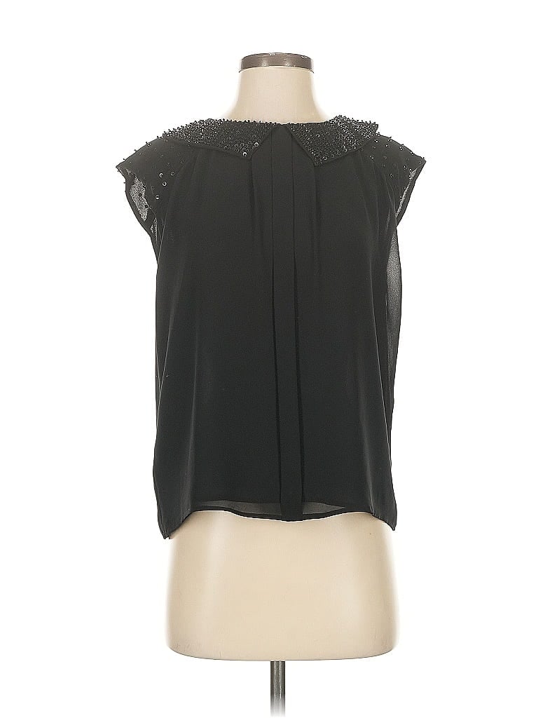 Pre-owned Ann Taylor Sleeveless Blouse In Black