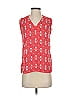 Banana Republic 100% Polyester Red Sleeveless Blouse Size 0 - photo 1