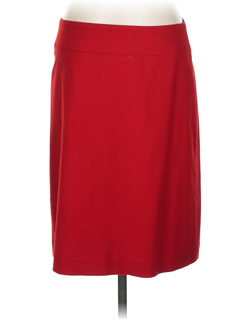Pre-owned Talbots Wool Skirt In Red