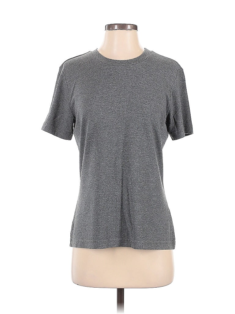 Pre-owned Karen Kane Short Sleeve T-shirt In Gray