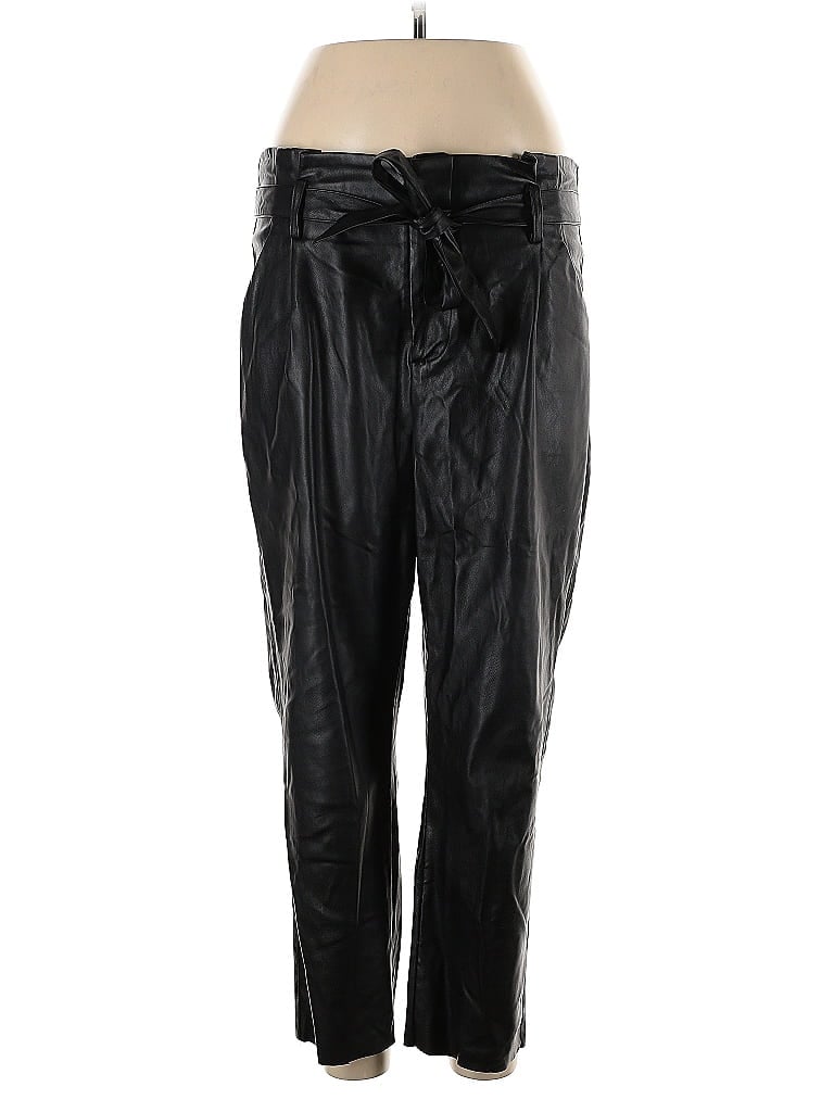 Pre-owned Lucy Paris Faux Leather Pants In Black