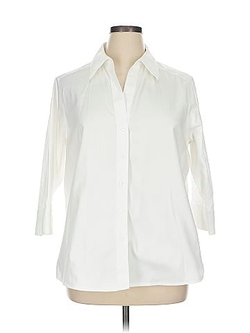 Foxcroft 3/4 Sleeve Button-Down Shirt (view 1)