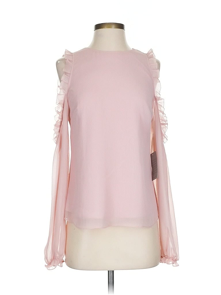 Eliza J Long Sleeve Blouse In Purple